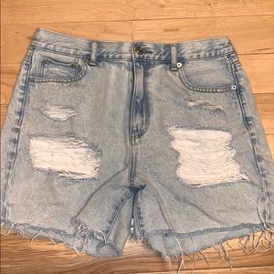 Light Wash Denim Shorts